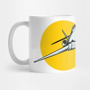 Commercial Jet Plane Airline Retro Mug